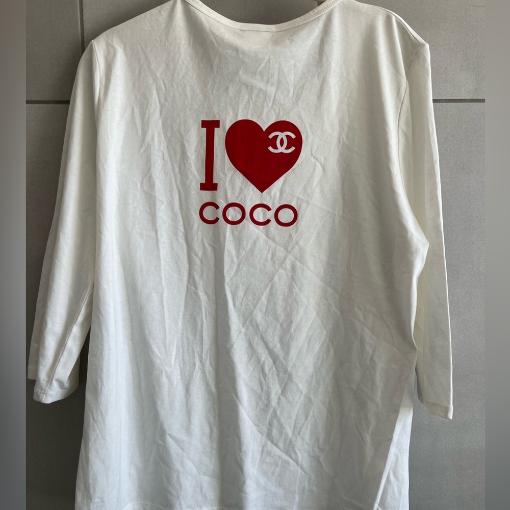 New Authentic CHANEL uniform shirt I ❤️ COCO blouse employee exclusive